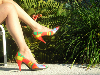 Colourful high heels of Marie Corbett